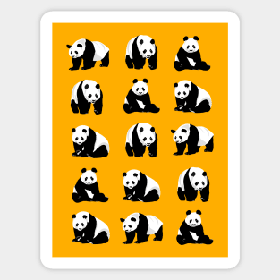 Panda Pattern on Mustard Yellow Sticker